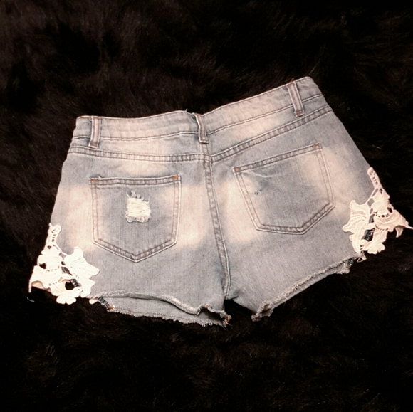 Blu-pepper stone washed denim shorts medium ladies - Picture 4 of 6